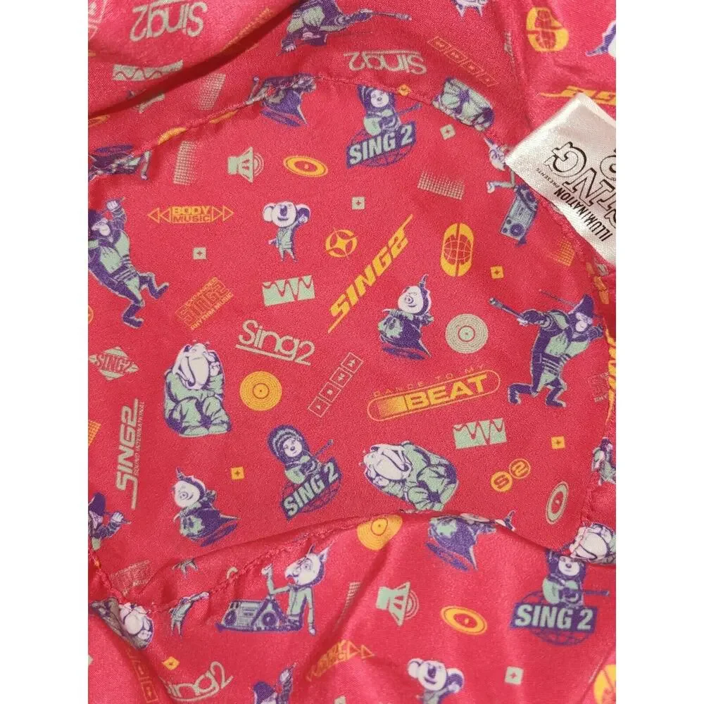 Sing 2 Bucket Hat Black Cartoon Characters Graphic Print Novelty‎